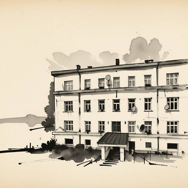 Ilustrační kresba: Ski Bike Hike Apartment