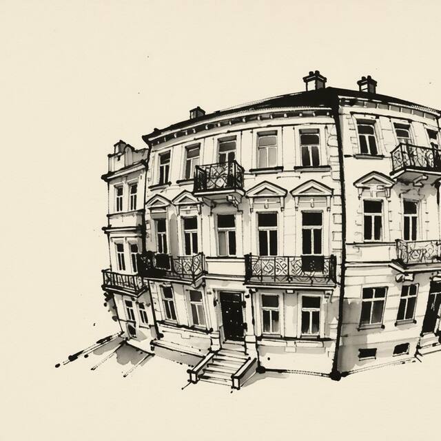 Ilustrační kresba: Apartma Premium