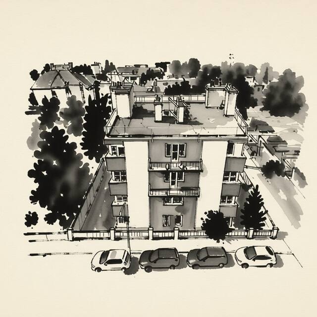 Ilustrační kresba: Penzion Beskyd