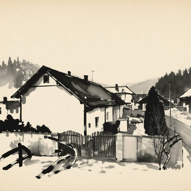 Ilustrační kresba: Penzion Šárka