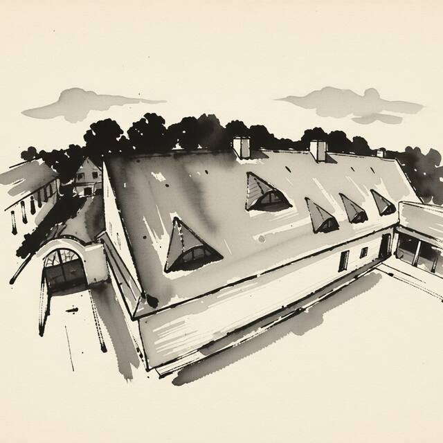 Ilustrační kresba: Hotel Dvůr Olšiny