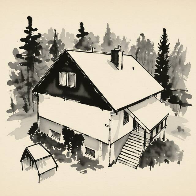 Ilustrační kresba: Penzion Wanda