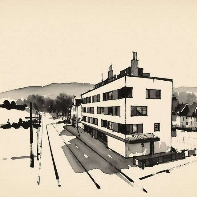 Ilustrační kresba: Apartment Klostermann 006