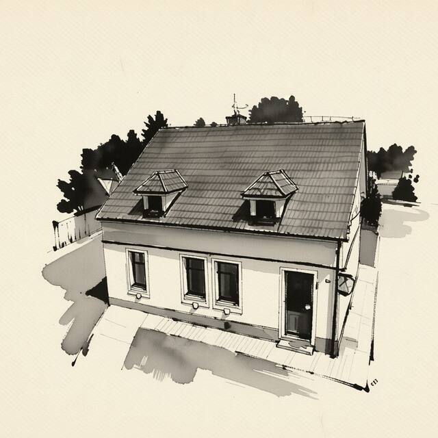 Ilustrační kresba: Apartmany Rabi