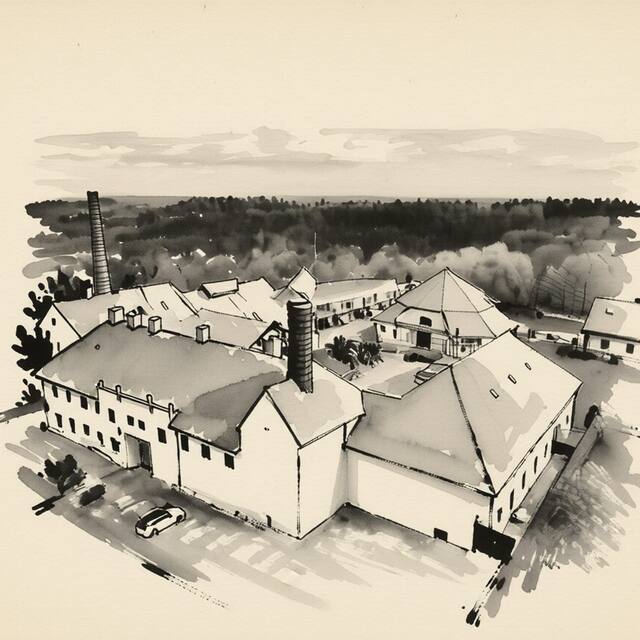 Ilustrační kresba: Ubytování V Pivováru