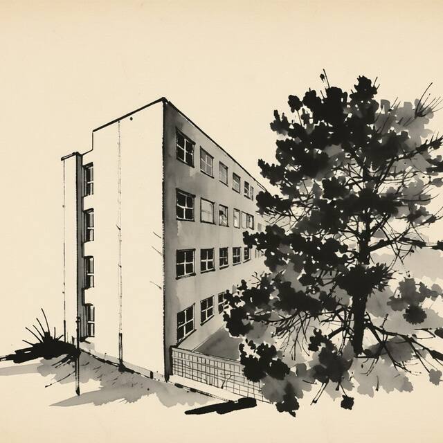 Ilustrační kresba: Ubytování Chvalovická 471