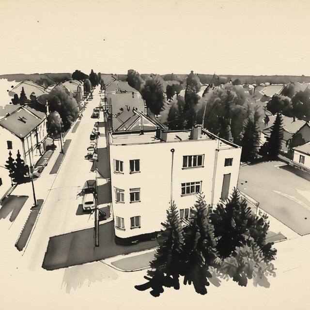 Ilustrační kresba: Penzion Karolínka