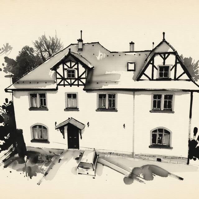 Ilustrační kresba: Hotel Svatý Hubert