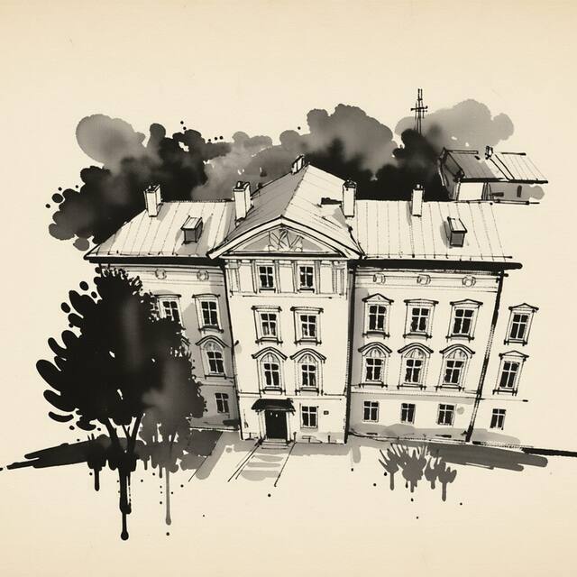 Ilustrační kresba: Hop Nest Žatec centrum apartment