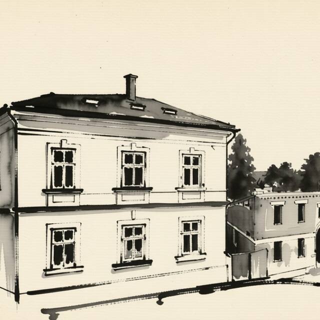 Ilustrační kresba: Penzion u Orloje
