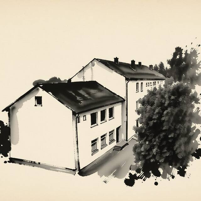 Ilustrační kresba: Ubytovna Javorka