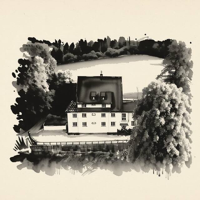 Ilustrační kresba: Jandlova vila