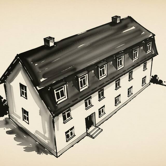 Ilustrační kresba: Pension Křivá