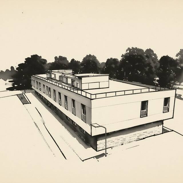 Ilustrační kresba: Hotel Opava