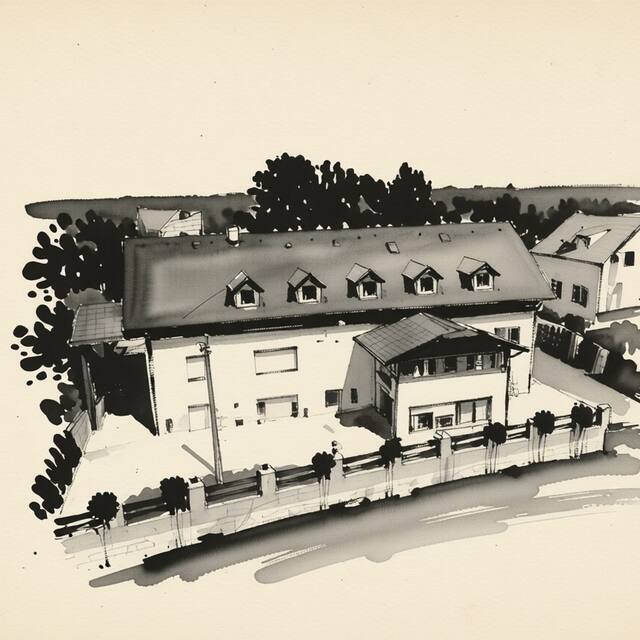 Ilustrační kresba: Penzion Hradec u Stoda