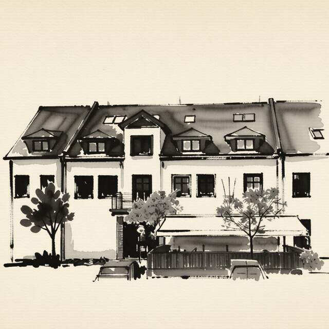 Ilustrační kresba: Hotel Bílý Beránek Kralovice