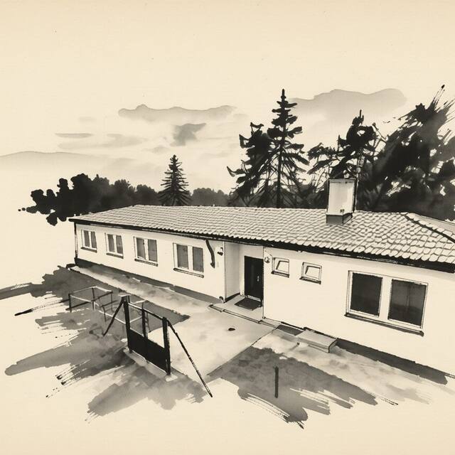 Ilustrační kresba: Penzion Bukovec