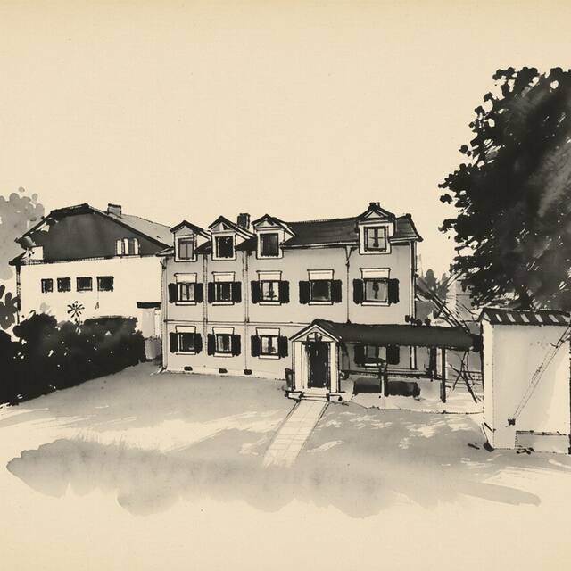 Ilustrační kresba: Villa Gineta