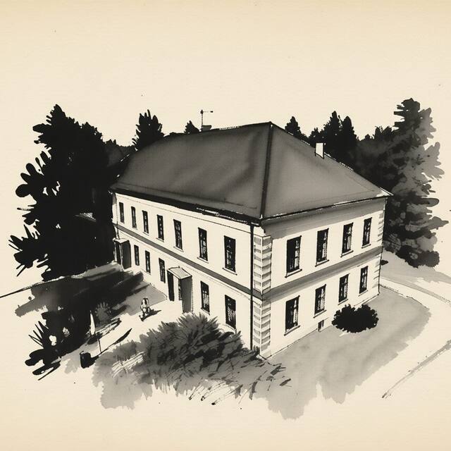 Ilustrační kresba: Penzion Mlýn Maděrovka