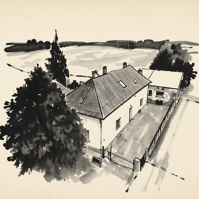Ilustrační kresba: Apartmány Kampelička
