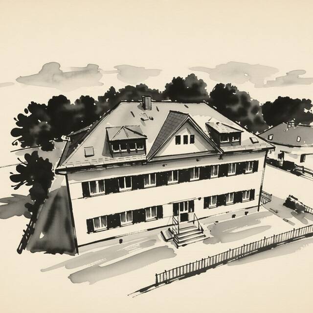 Ilustrační kresba: Hotel Přimda