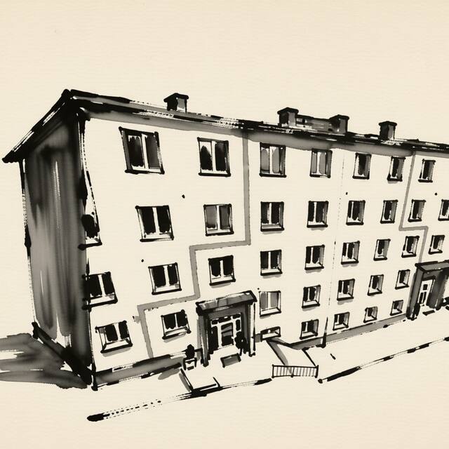 Ilustrační kresba: Garni Hotel