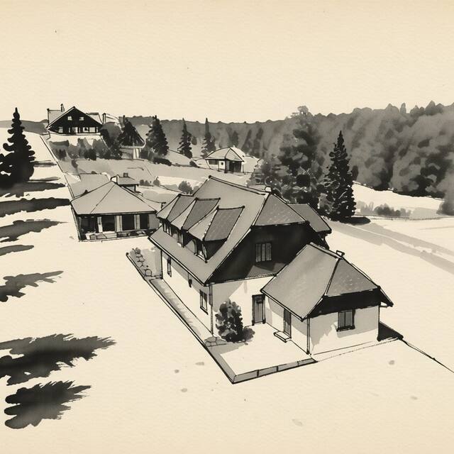Ilustrační kresba: Penzion Florian