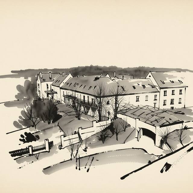 Ilustrační kresba: Hotel Zámek Valeč