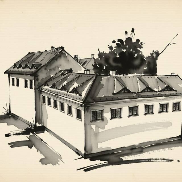 Ilustrační kresba: Hotel U Hejtmana Šarovce