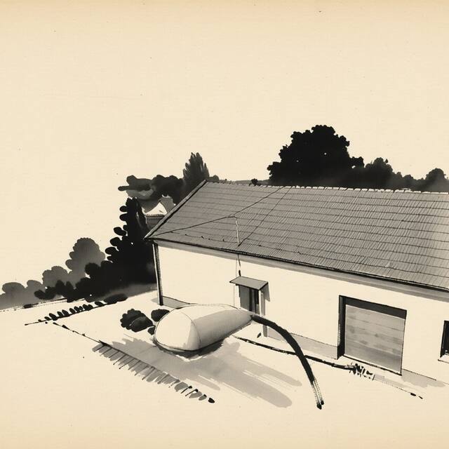 Ilustrační kresba: Rekreační domek Vésky