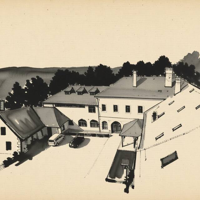 Ilustrační kresba: Penzion Zámeček Strání