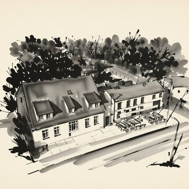Ilustrační kresba: Penzion U Tesařů