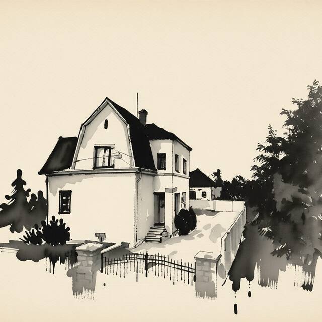 Ilustrační kresba: Vila 1921