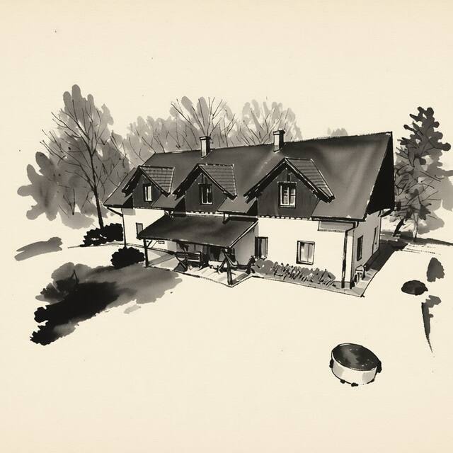 Ilustrační kresba: Penzion Terezka