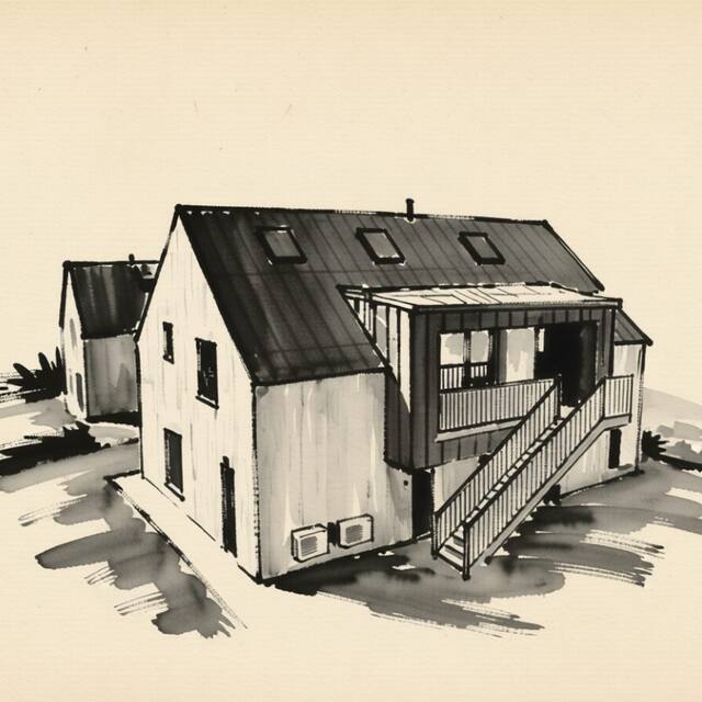Ilustrační kresba: Apartmán Limba