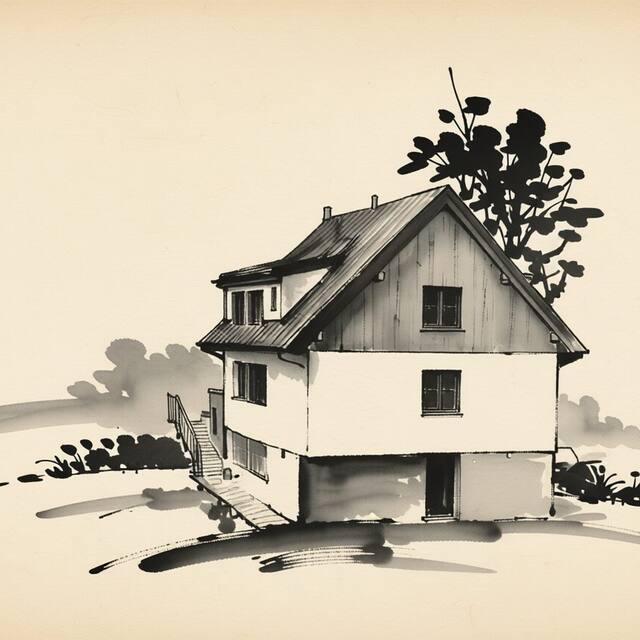 Ilustrační kresba: Chata Tezinka