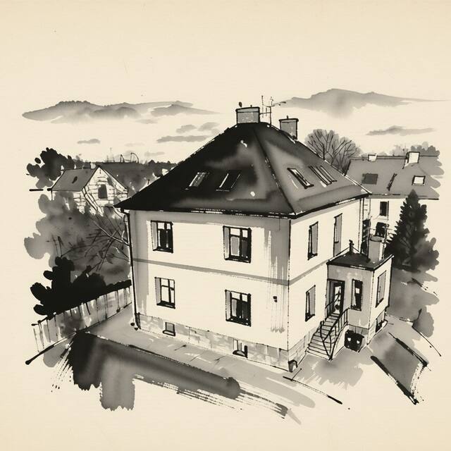 Ilustrační kresba: Kopeček - Penzion
