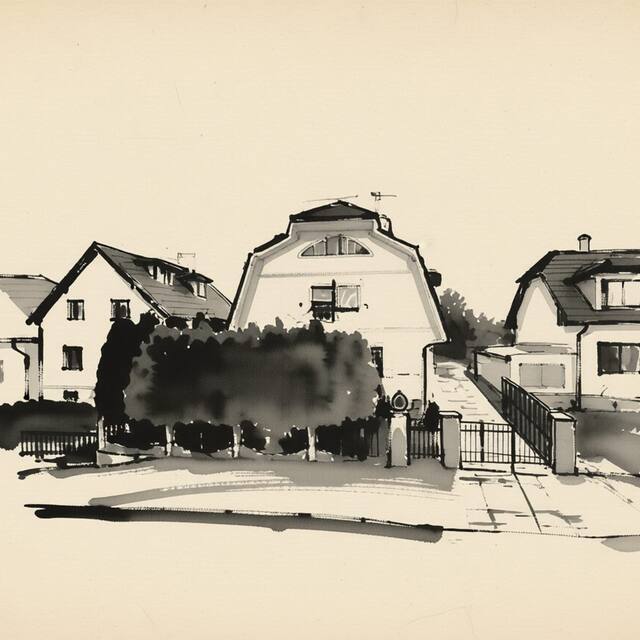 Ilustrační kresba: Penzion Slunce