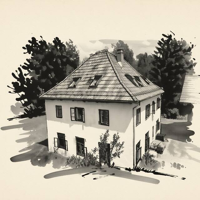 Ilustrační kresba: Apartmány pod Hrází