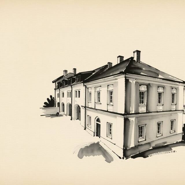 Ilustrační kresba: Poutní dům svaté Rodiny - recepce