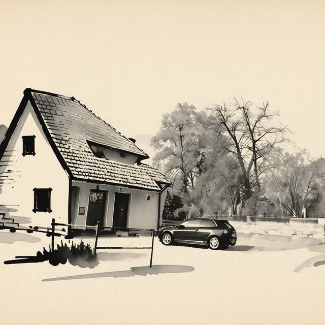 Ilustrační kresba: Penzion Na Špičáku