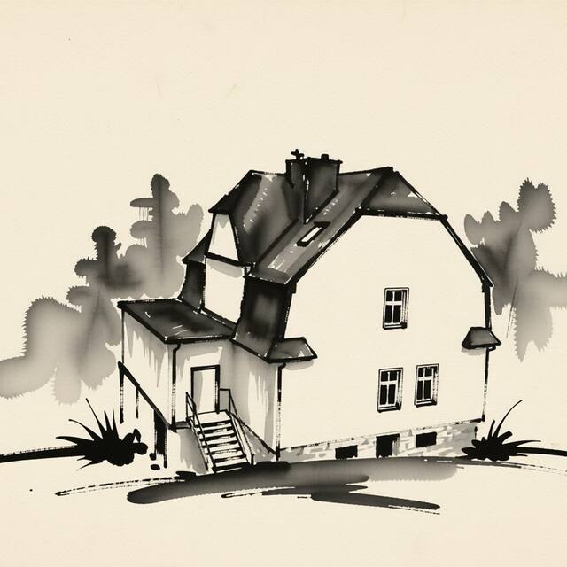 Ilustrační kresba: Penzion Zámeček