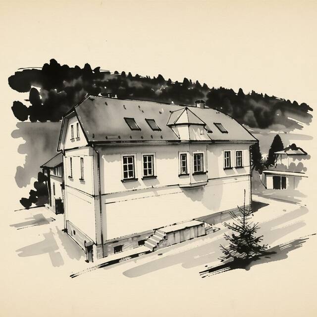 Ilustrační kresba: Penzion Andělka