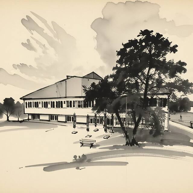 Ilustrační kresba: Ubytovna Zimní stadion