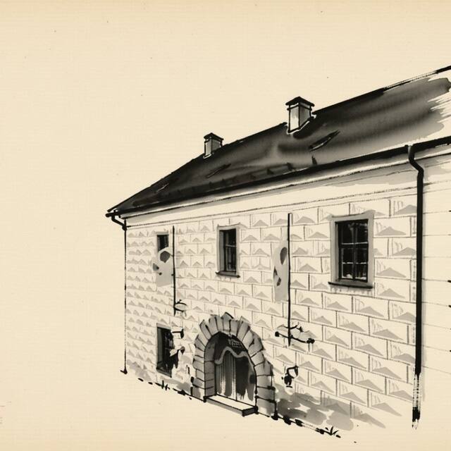 Ilustrační kresba: Hotel Růže