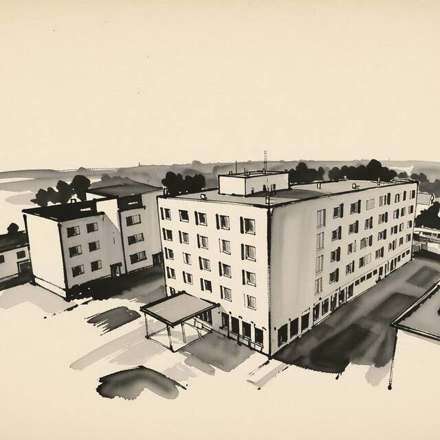 Ilustrační kresba: Hotel Euro