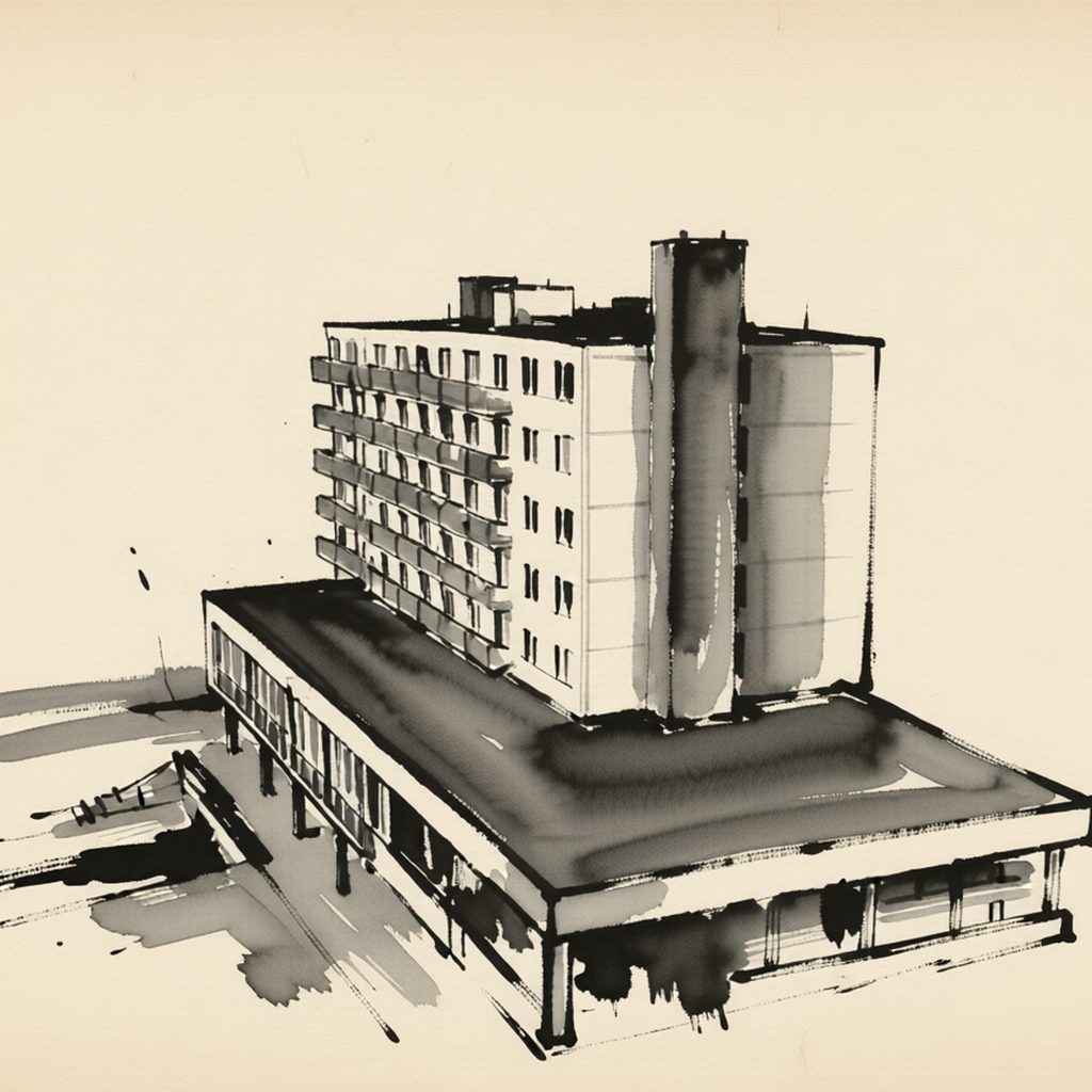 Ilustrační kresba: Hotel Probe