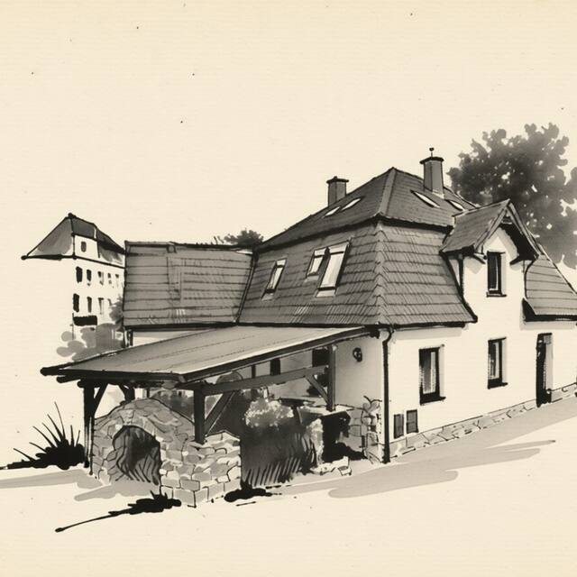Ilustrační kresba: Pension Silvie