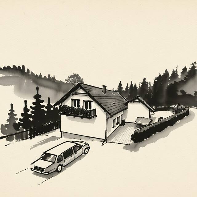 Ilustrační kresba: Penzion Olmeca