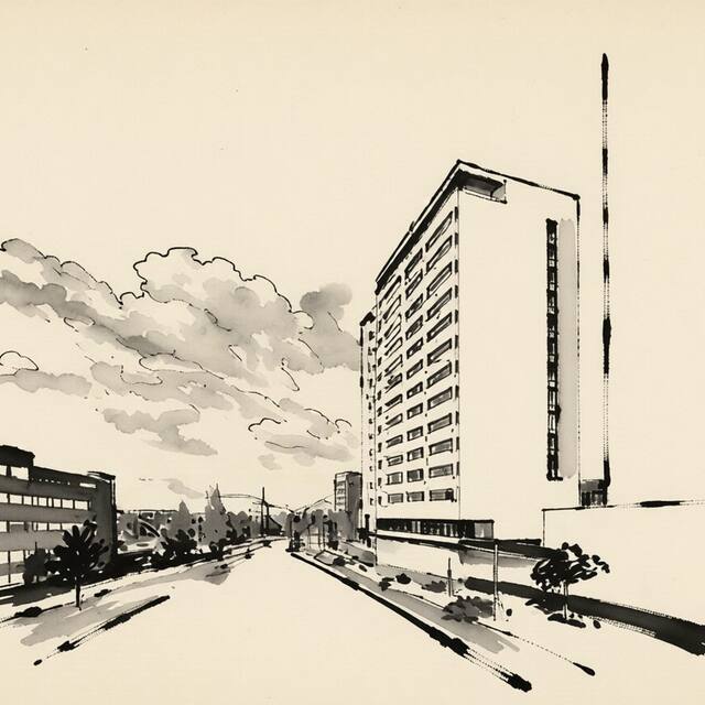 Ilustrační kresba: Courtyard by Marriott Brno